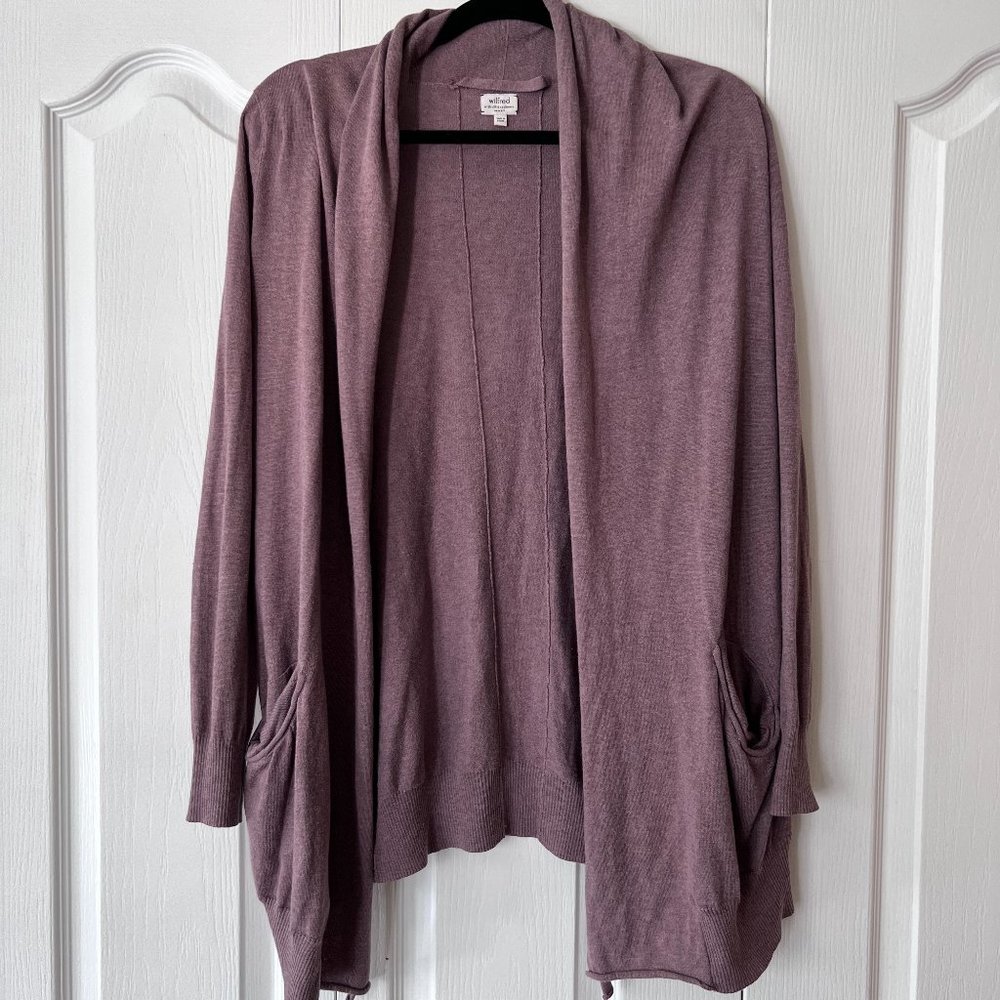 Wilfred Silk and Cashmere Blend Cardigan Sweater Size XS